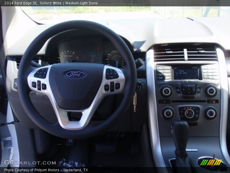 Oxford White / Medium Light Stone 2014 Ford Edge SE