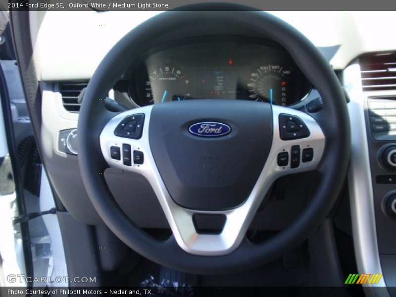 Oxford White / Medium Light Stone 2014 Ford Edge SE