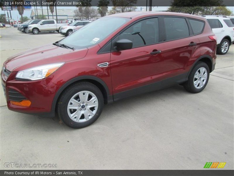 Sunset / Charcoal Black 2014 Ford Escape S