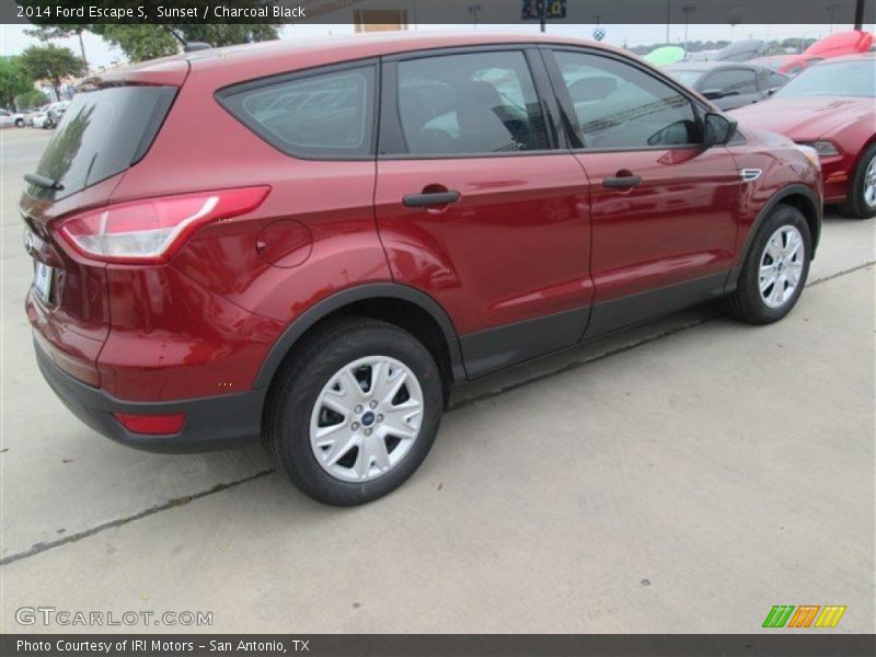 Sunset / Charcoal Black 2014 Ford Escape S