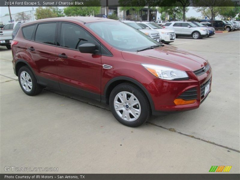 Sunset / Charcoal Black 2014 Ford Escape S
