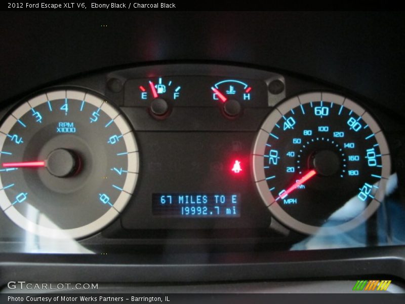 Ebony Black / Charcoal Black 2012 Ford Escape XLT V6