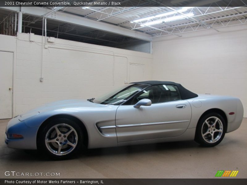 Quicksilver Metallic / Black 2001 Chevrolet Corvette Convertible