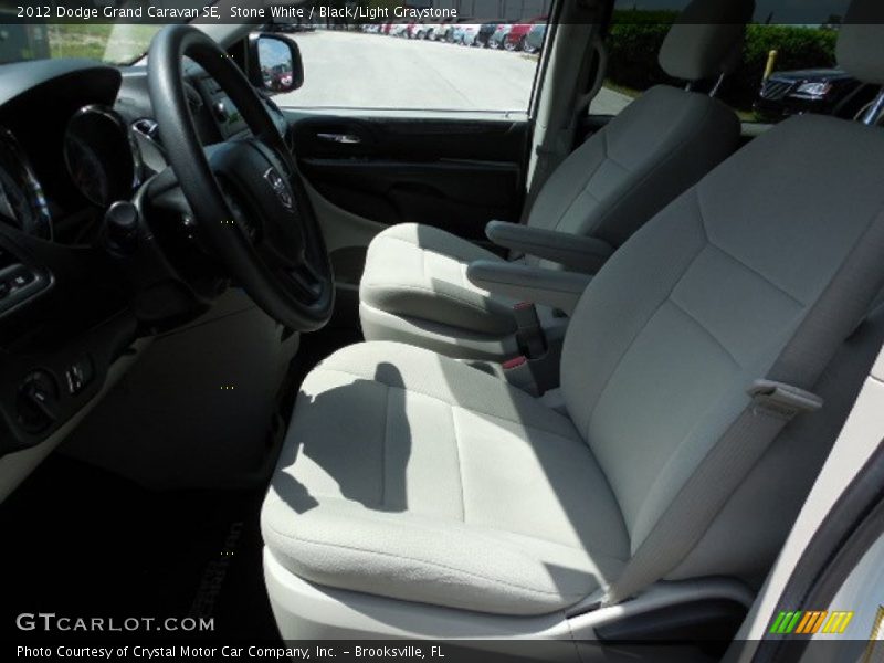 Stone White / Black/Light Graystone 2012 Dodge Grand Caravan SE