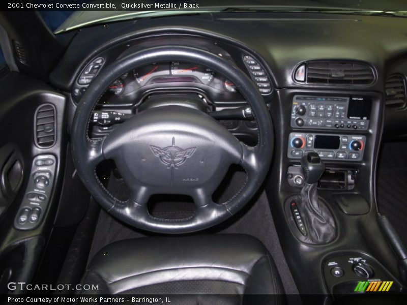 Quicksilver Metallic / Black 2001 Chevrolet Corvette Convertible