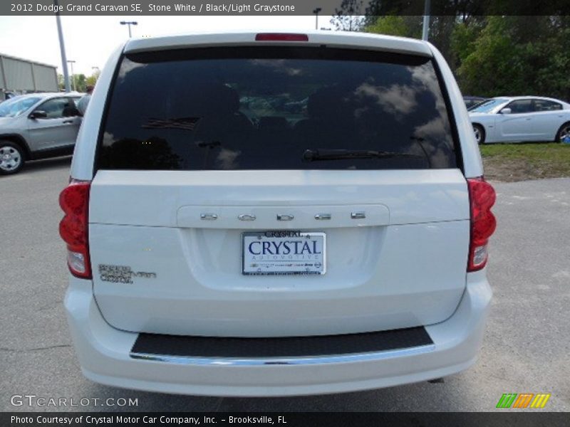 Stone White / Black/Light Graystone 2012 Dodge Grand Caravan SE