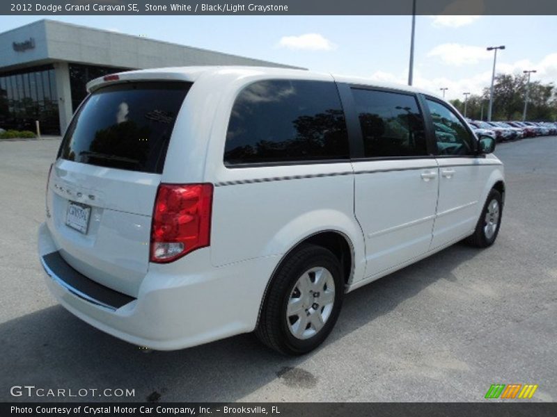 Stone White / Black/Light Graystone 2012 Dodge Grand Caravan SE