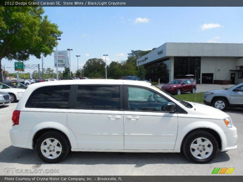 Stone White / Black/Light Graystone 2012 Dodge Grand Caravan SE