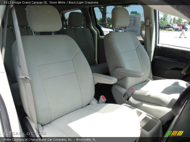 Stone White / Black/Light Graystone 2012 Dodge Grand Caravan SE