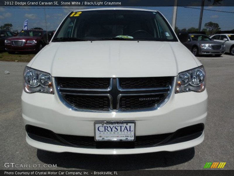 Stone White / Black/Light Graystone 2012 Dodge Grand Caravan SE