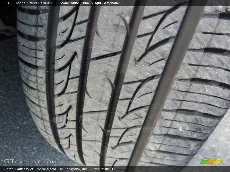 Stone White / Black/Light Graystone 2012 Dodge Grand Caravan SE