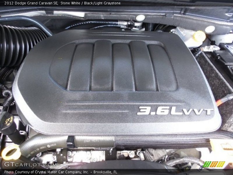 Stone White / Black/Light Graystone 2012 Dodge Grand Caravan SE