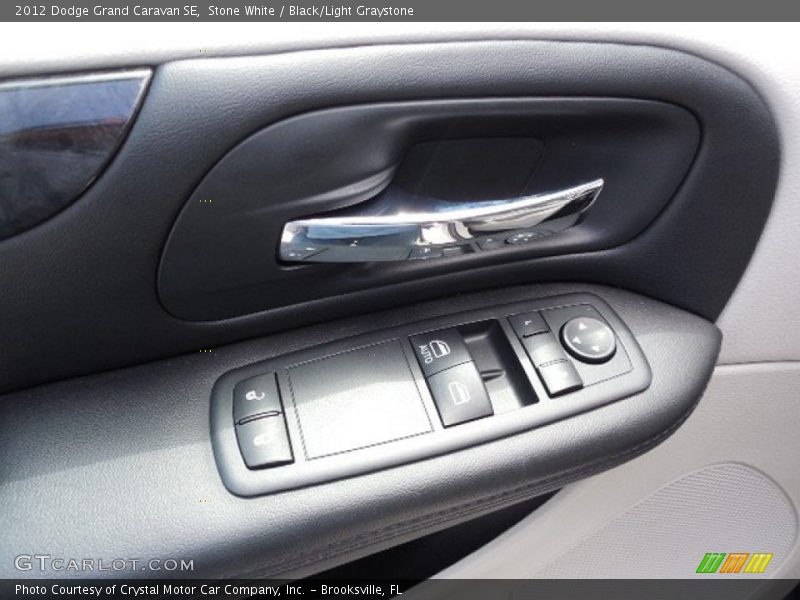 Stone White / Black/Light Graystone 2012 Dodge Grand Caravan SE