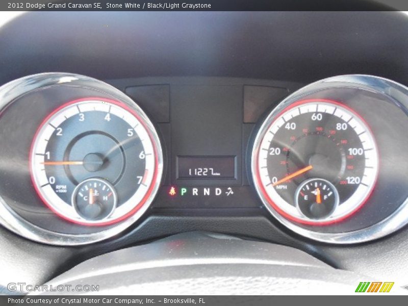 Stone White / Black/Light Graystone 2012 Dodge Grand Caravan SE