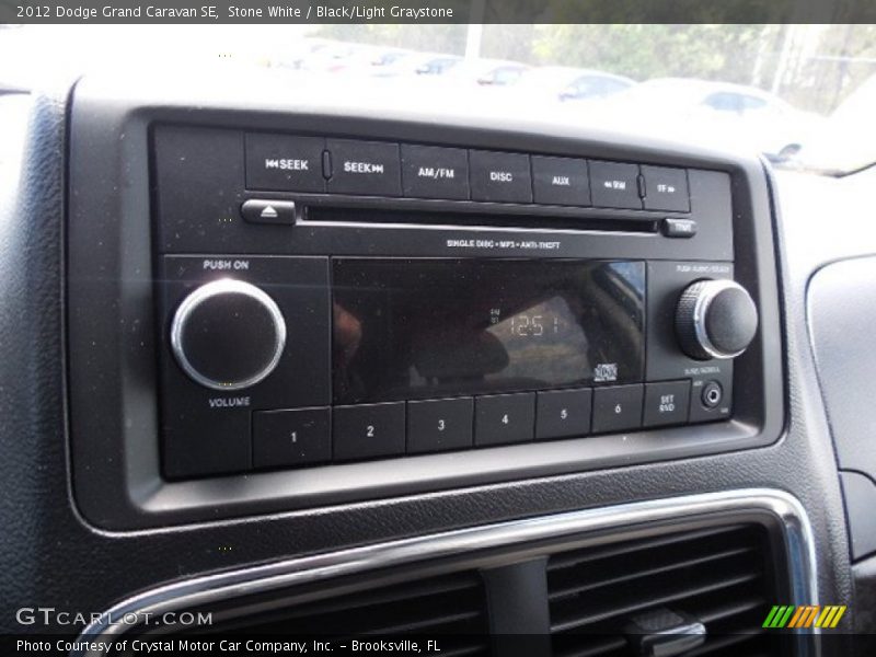 Stone White / Black/Light Graystone 2012 Dodge Grand Caravan SE