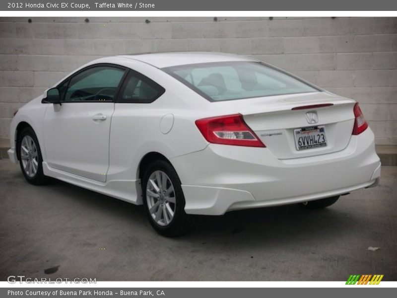 Taffeta White / Stone 2012 Honda Civic EX Coupe
