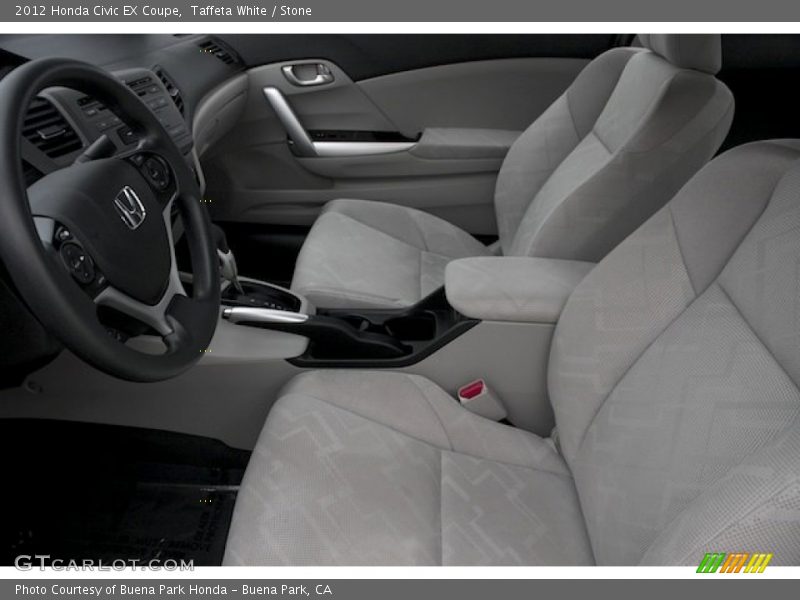 Taffeta White / Stone 2012 Honda Civic EX Coupe
