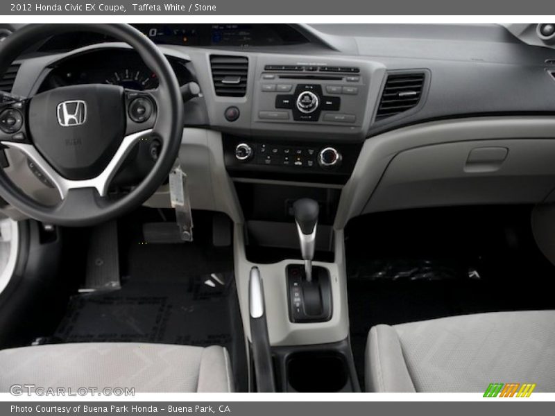 Taffeta White / Stone 2012 Honda Civic EX Coupe