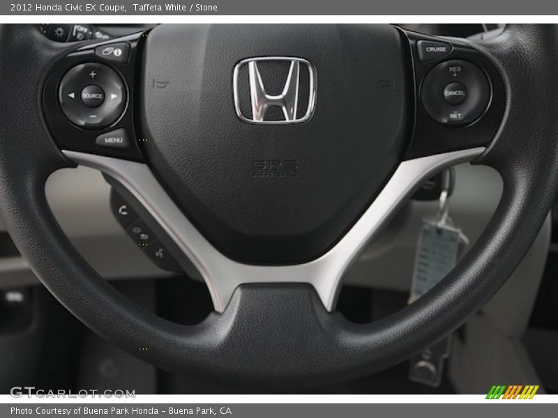 Taffeta White / Stone 2012 Honda Civic EX Coupe