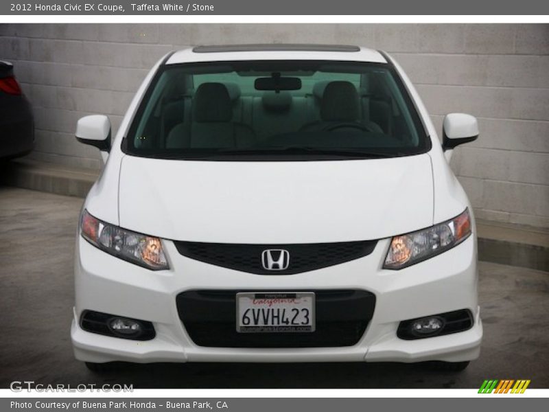 Taffeta White / Stone 2012 Honda Civic EX Coupe