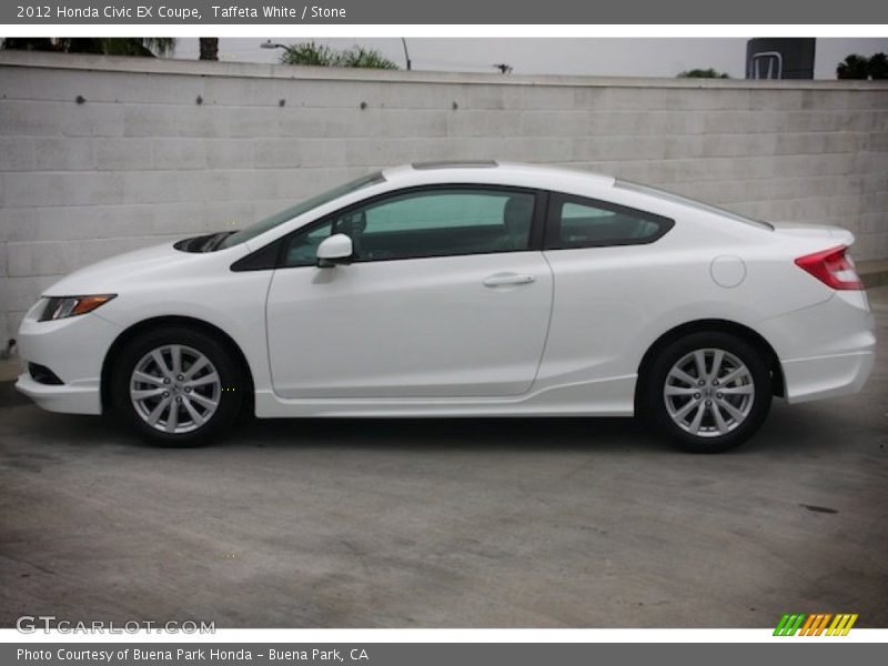 Taffeta White / Stone 2012 Honda Civic EX Coupe