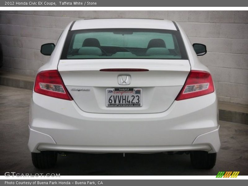 Taffeta White / Stone 2012 Honda Civic EX Coupe