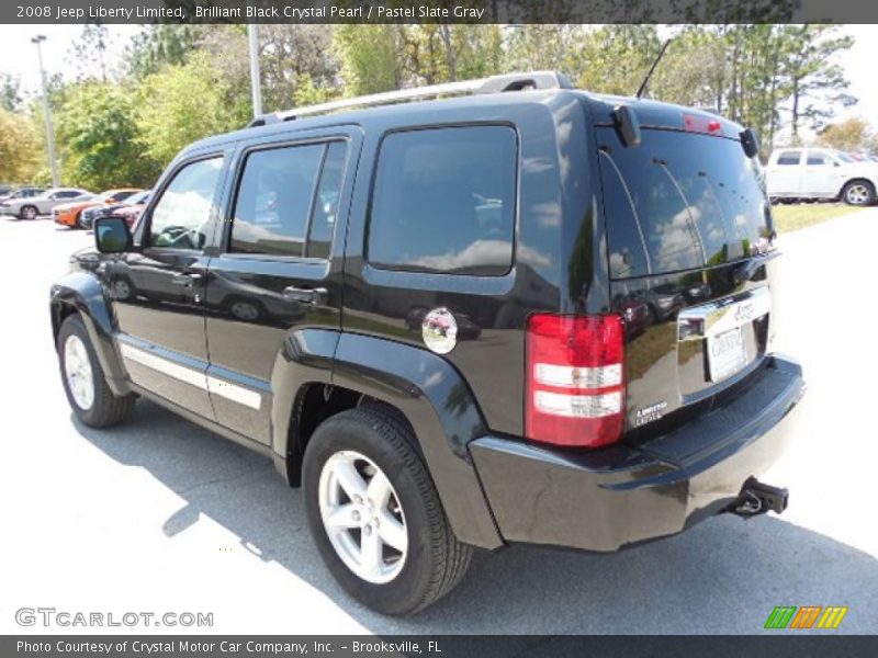 Brilliant Black Crystal Pearl / Pastel Slate Gray 2008 Jeep Liberty Limited