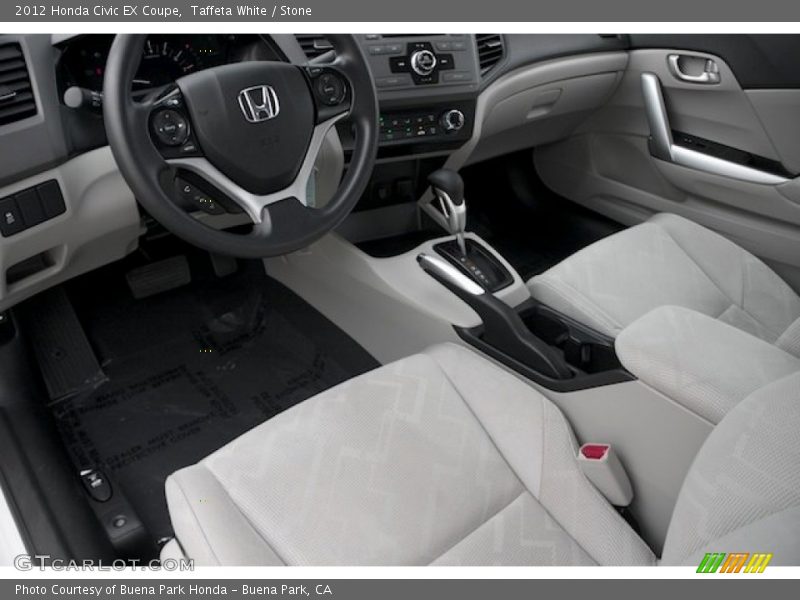 Taffeta White / Stone 2012 Honda Civic EX Coupe