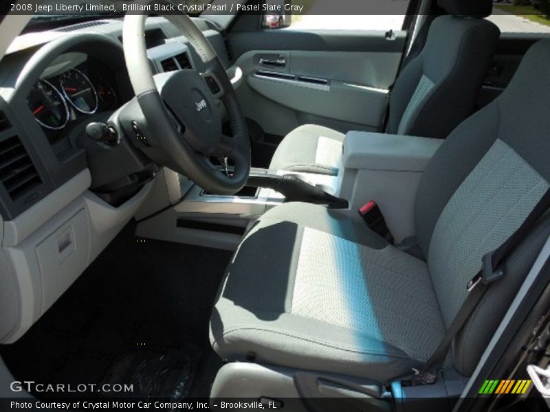 Brilliant Black Crystal Pearl / Pastel Slate Gray 2008 Jeep Liberty Limited