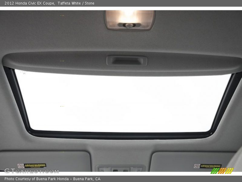 Taffeta White / Stone 2012 Honda Civic EX Coupe