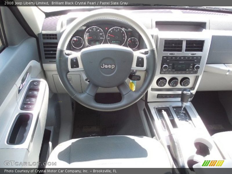 Brilliant Black Crystal Pearl / Pastel Slate Gray 2008 Jeep Liberty Limited
