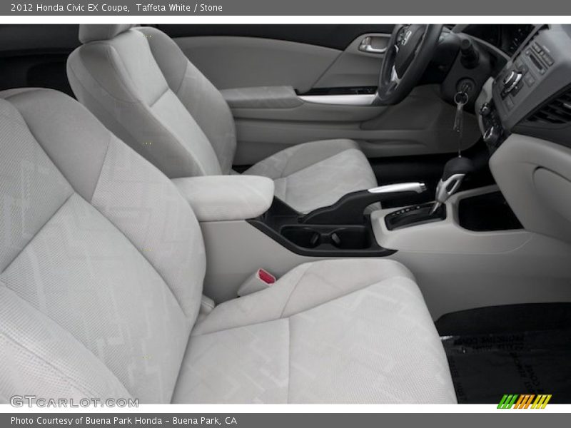 Taffeta White / Stone 2012 Honda Civic EX Coupe