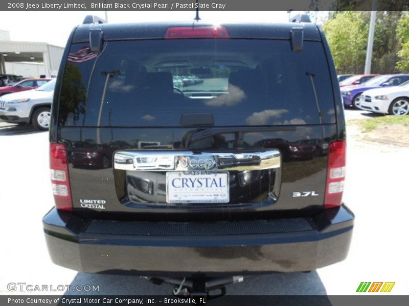 Brilliant Black Crystal Pearl / Pastel Slate Gray 2008 Jeep Liberty Limited