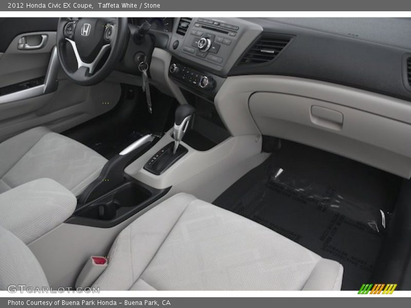 Taffeta White / Stone 2012 Honda Civic EX Coupe