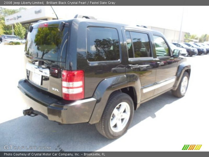 Brilliant Black Crystal Pearl / Pastel Slate Gray 2008 Jeep Liberty Limited