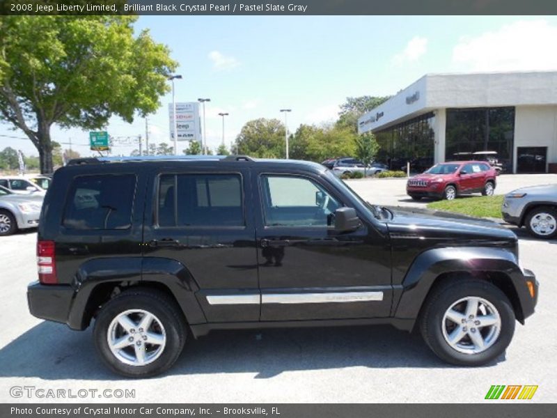 Brilliant Black Crystal Pearl / Pastel Slate Gray 2008 Jeep Liberty Limited