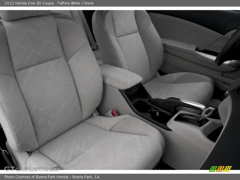 Taffeta White / Stone 2012 Honda Civic EX Coupe