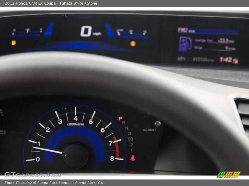Taffeta White / Stone 2012 Honda Civic EX Coupe
