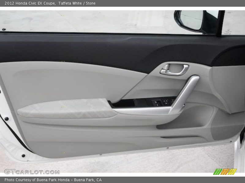Taffeta White / Stone 2012 Honda Civic EX Coupe