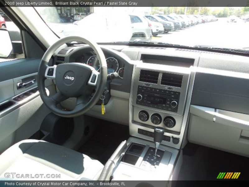 Brilliant Black Crystal Pearl / Pastel Slate Gray 2008 Jeep Liberty Limited