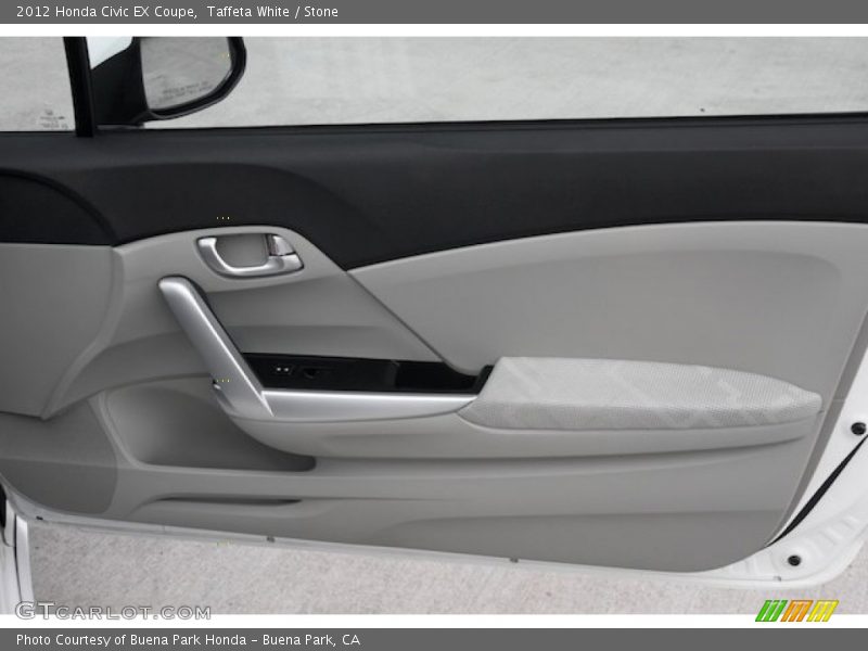 Taffeta White / Stone 2012 Honda Civic EX Coupe