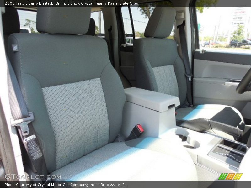 Brilliant Black Crystal Pearl / Pastel Slate Gray 2008 Jeep Liberty Limited