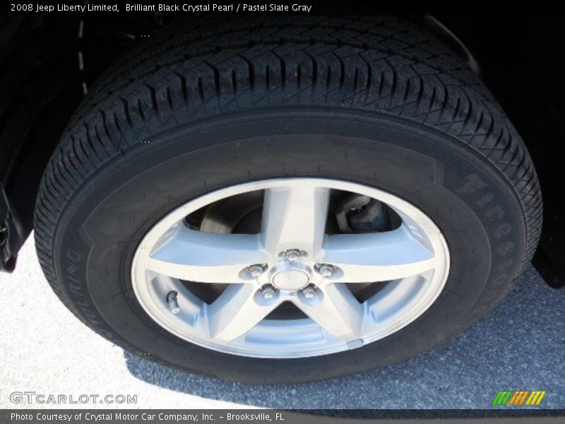 Brilliant Black Crystal Pearl / Pastel Slate Gray 2008 Jeep Liberty Limited