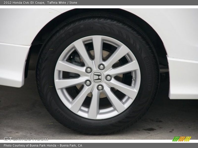 Taffeta White / Stone 2012 Honda Civic EX Coupe