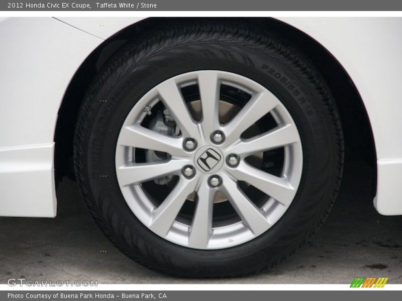 Taffeta White / Stone 2012 Honda Civic EX Coupe