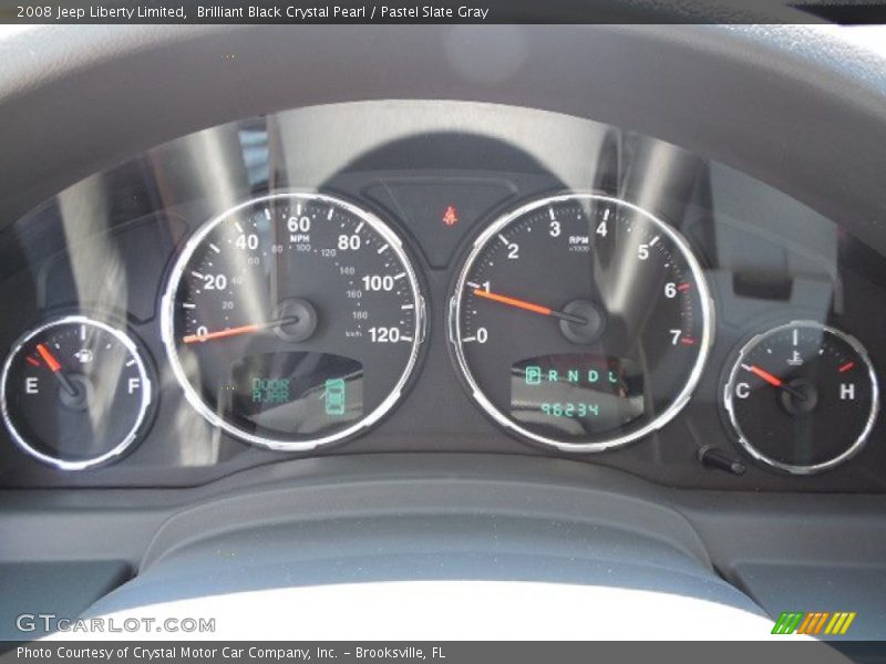 Brilliant Black Crystal Pearl / Pastel Slate Gray 2008 Jeep Liberty Limited