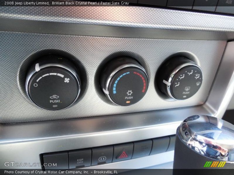 Brilliant Black Crystal Pearl / Pastel Slate Gray 2008 Jeep Liberty Limited