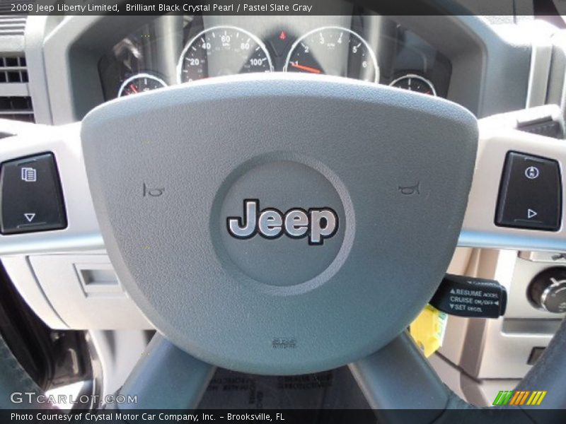 Brilliant Black Crystal Pearl / Pastel Slate Gray 2008 Jeep Liberty Limited