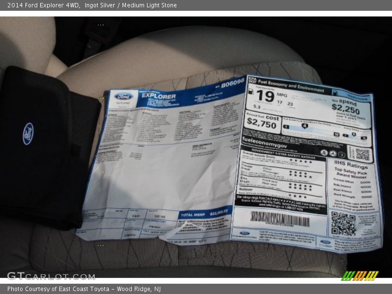 Ingot Silver / Medium Light Stone 2014 Ford Explorer 4WD