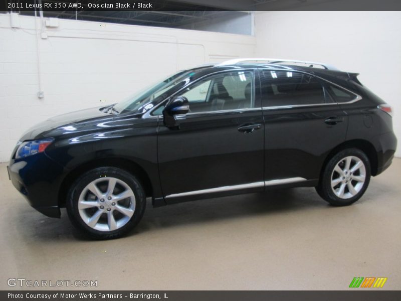 Obsidian Black / Black 2011 Lexus RX 350 AWD